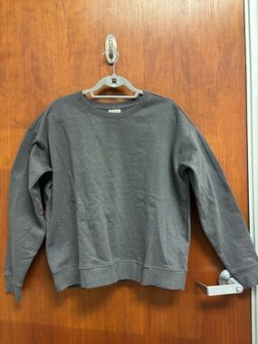 NWOT Pact Organic Cotton Crewneck Gray Sweatshirt Quality Basics Minimalist sz L